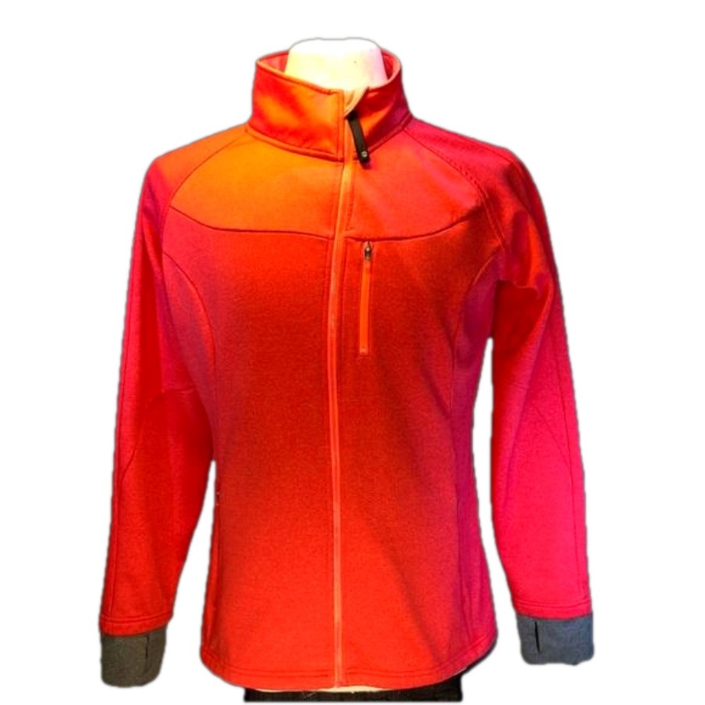 Mondetta women's activewear yoga jacket w full zip, thumbholes, pockets.